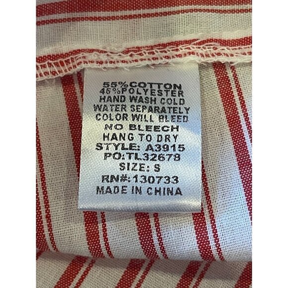 Umgee Red‎ And White Striped Balloon Sleeve Off The Shoulder Blouse Size S - Picture 10 of 10